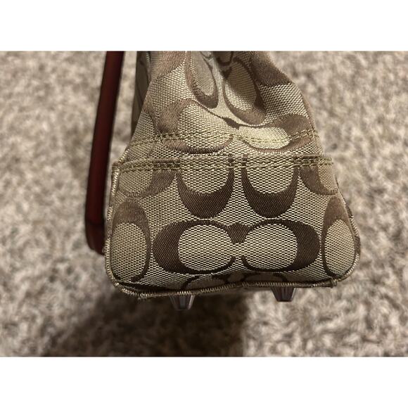 Authentic Y2K Coach Hampton Signature Orange Braided Handbag Satchel Purse - Picture 15 of 16